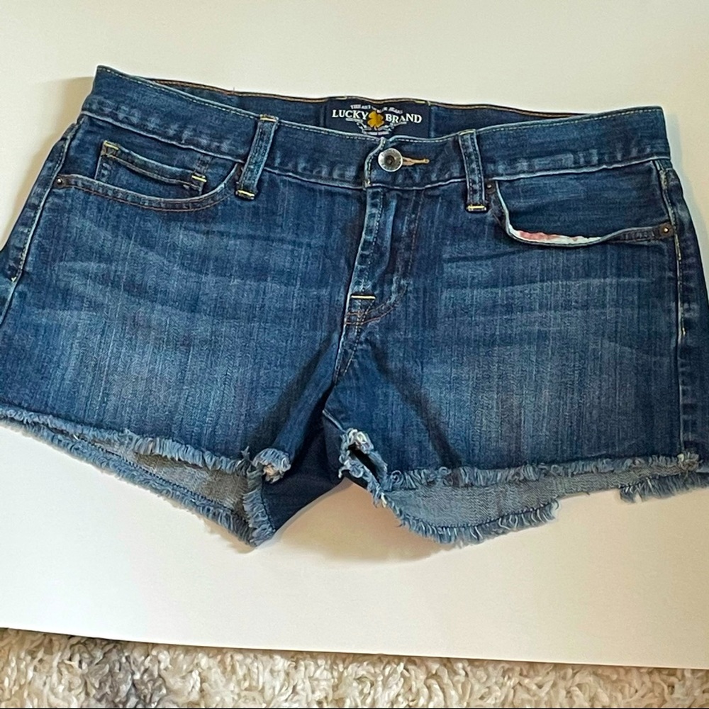 Lucky Brand Riley denim distressed shorts